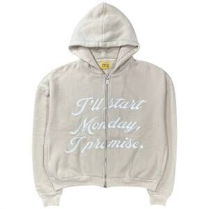 NEW DIET STARTS MONDAY men's promise full zip hoodie in tan